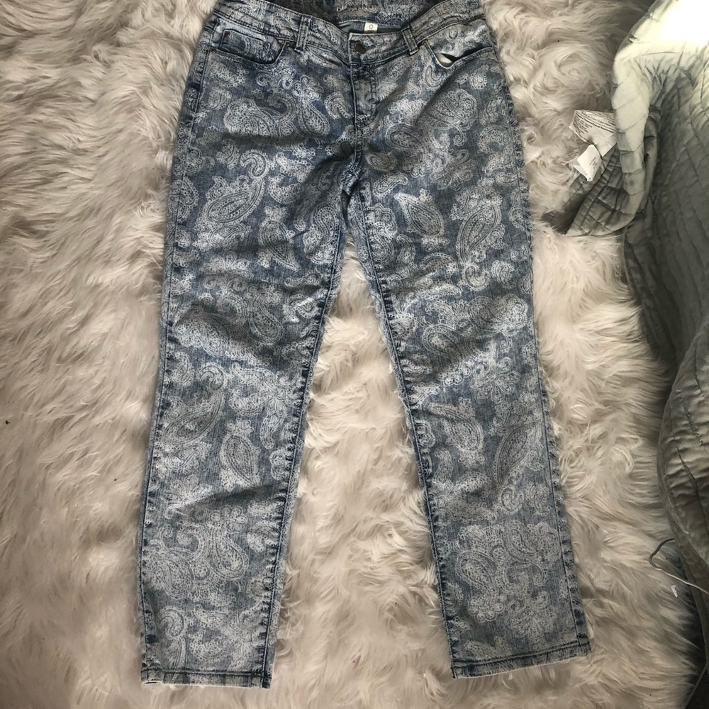 Chico’s Paisley Printed Jeans